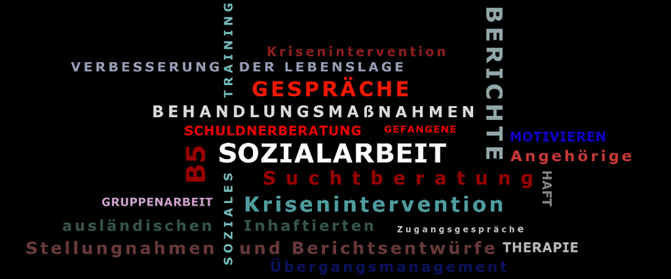 Stichworte zu den Aufgaben des Sozialdienstes in der Justizvollzugsanstalt Siegburg.