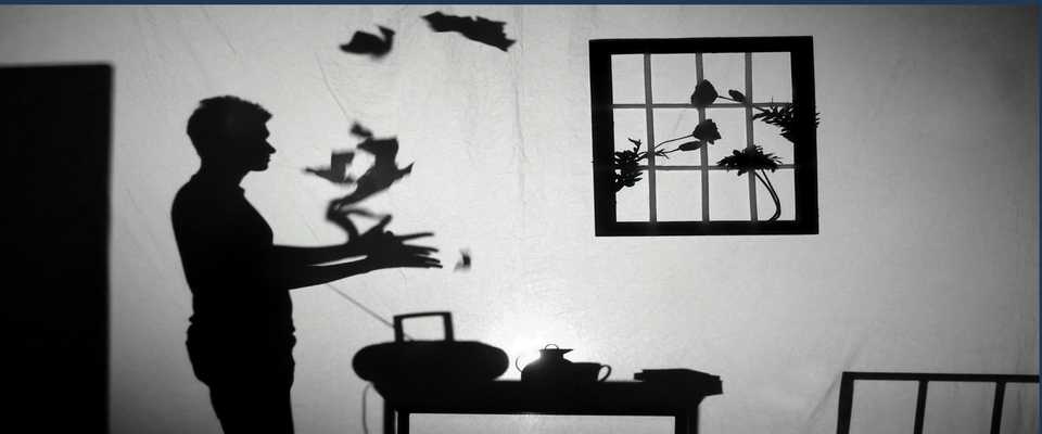 Im Projekt "Schattenbilder" ging es darum Emotionen und Gefühle in Form von Schattenbildern festzuhalten. Das Bild aus der Ausstellung trägt den Titel "Die Zeit". Inhalt des Bildes ist das Kontakte nicht abreißen sollten durch die Inhaftierung.