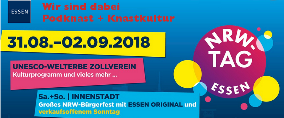 Die JVA Siegburg beteiligt sich am NRW Tag 2018 in Essen an den Projekten Podknast (www.podknast.de) und Knastkultur (www.knastkultur.de).